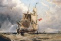 English Battleship Off The Coast - (after) George Sen Chambers