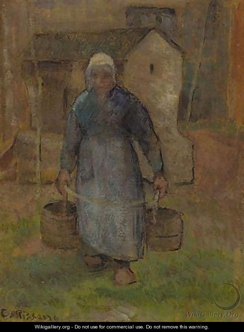 La Femme Au Puits - Camille Pissarro
