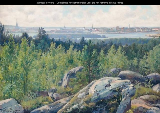 View Of Riga - Konstantin Yakovlevich Kryzhitsky