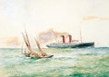 En Route For The Manx Isle - viking - William Minshall Birchall