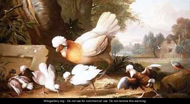 Poultry and Pigeons in a Landscape - (after) Boggi, Giovanni