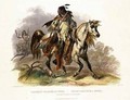 A Blackfoot Indian on Horseback - (after) Bodmer, Karl