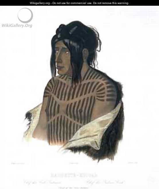 Mahsette-Kuiuab, Chief of the Cree Indians - (after) Bodmer, Karl