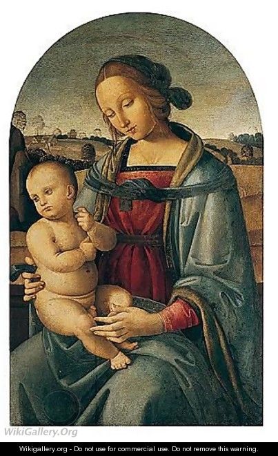 The Madonna And Child In A Landscape - Andrea Di Aloigi Di Apollonio Da Assisi