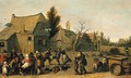 Village Scene With Peasants - Pieter de Bloot