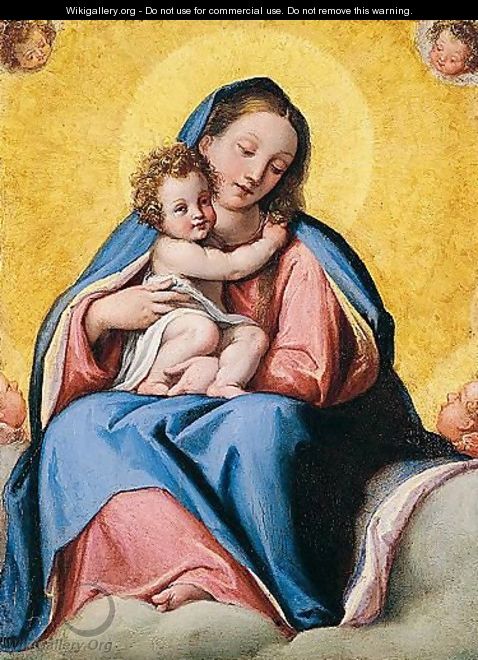 The Madonna And Child In Glory - Federico Zuccari