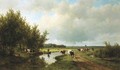 Landschap aan de Wippervaart te Heemstede an extensive polder landscape in summer - Willem Vester