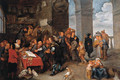Peasants and townsfolk at a tax office - Willem van, the Elder Herp