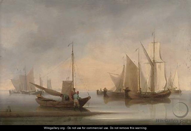 Dutch fishing barges drying their sails at the end of the day - William Anderson