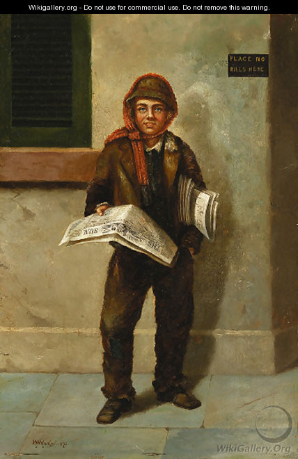 Newsboy Selling the Baltimore Sun - William Aiken Walker