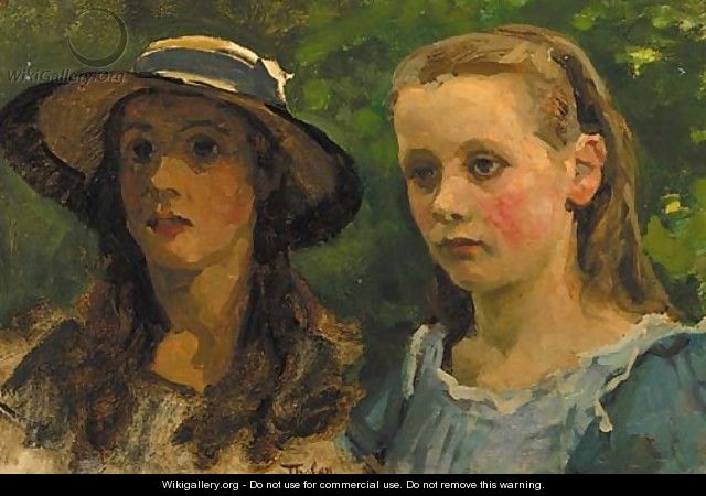 Portrait of the Arntzenius sisters - Willem Bastiaan Tholen