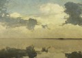 Clouds over a calm lake - Willem Bastiaan Tholen