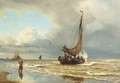 Sailing vessels in the surf - W.A. van Deventer
