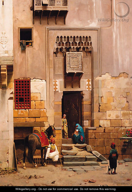 An Arab Street Scene - Willem De Famars Testas