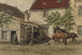 Grooming the horses - Willem Carel Nakken
