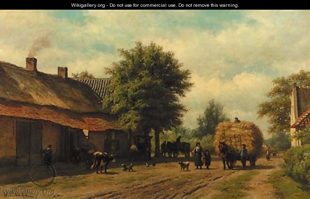 Dorpsweg in Noord Brabant (Aarle Rikstel bij Helmond) - Willem Carel Nakken