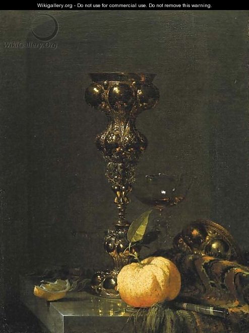 A steeple cup with upturned cover - Willem Kalf