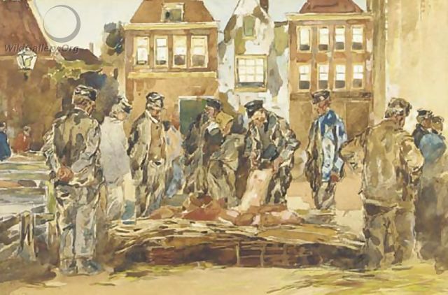 Varkensmarkt at the pig-market - Willem de Zwart