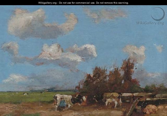 Milking the cows - Willem de Zwart