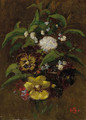 Bouquet met viooltjes - Willem de Zwart