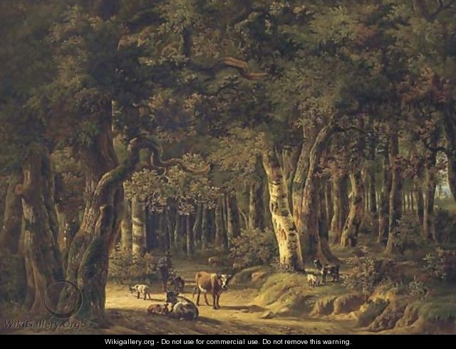 A sunlit clearing in a forest - Willem De Klerk