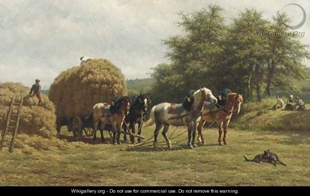 Late summer loading the hay-cart - Willem Carel Nakken