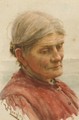 Portrait of a fisherwoman - Walter Langley