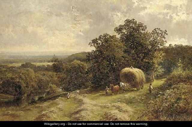 Carting hay near Brockham, Surrey - Walter Wallor Caffyn