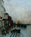 A market on the edge of the lagoon, Venice - Wilhelm von Gegerfelt