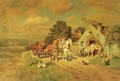 Horses on a country path - Wilhelm Velten