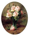 Pink roses in a vase - Wilhelm Schutze