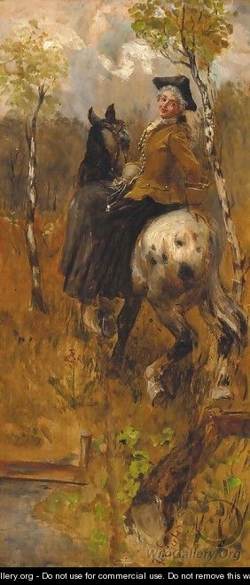 Riding side-saddle - Wilhelm Carl Rauber