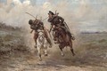 A cavalry skirmish - Viktor Vinkent'evich Mazurovskii