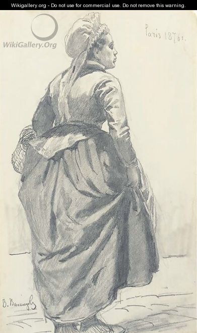 A woman carrying a bag - Viktor Vasnetsov