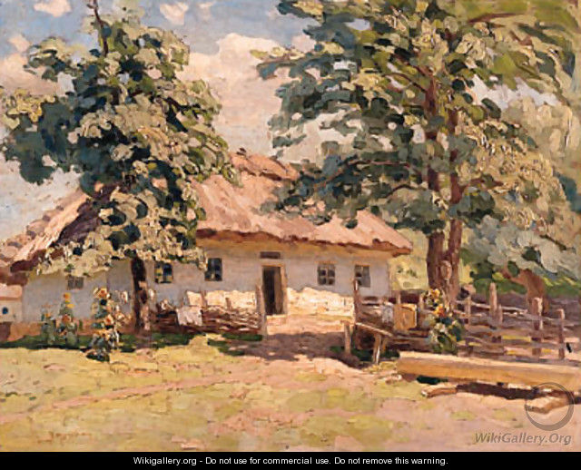 Landscape with a Cottage - Viktor Ivanovich Zarubin