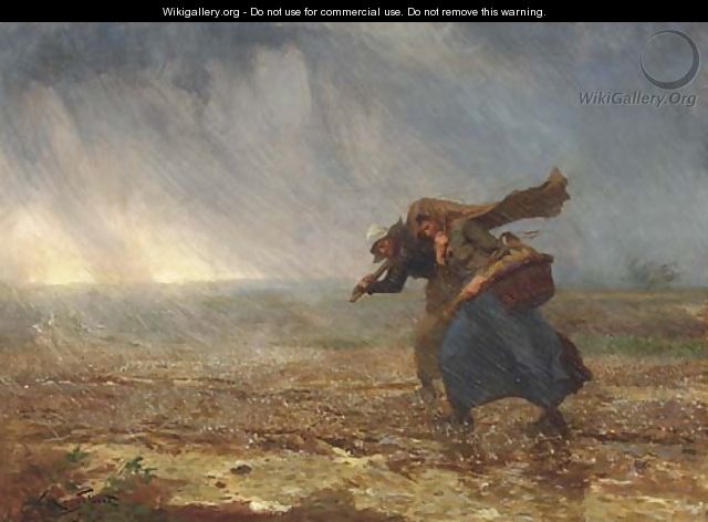 Caught in the storm - Victor-Gabriel Gilbert