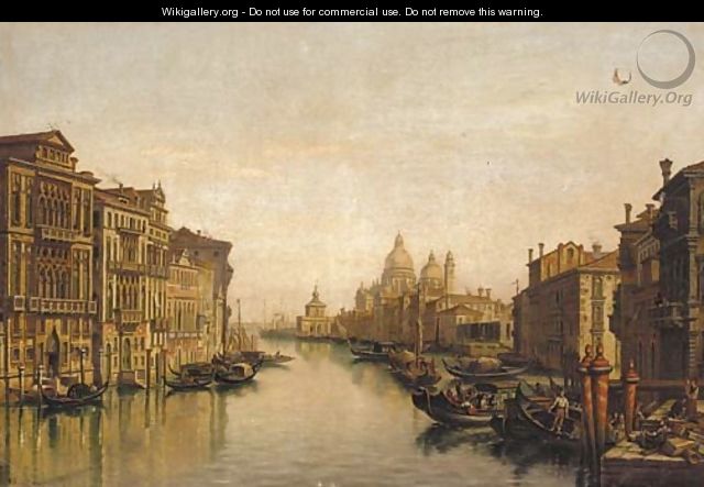The Grand Canal, Venice, Santa Maria della Salute, beyond - Victor Vervloet