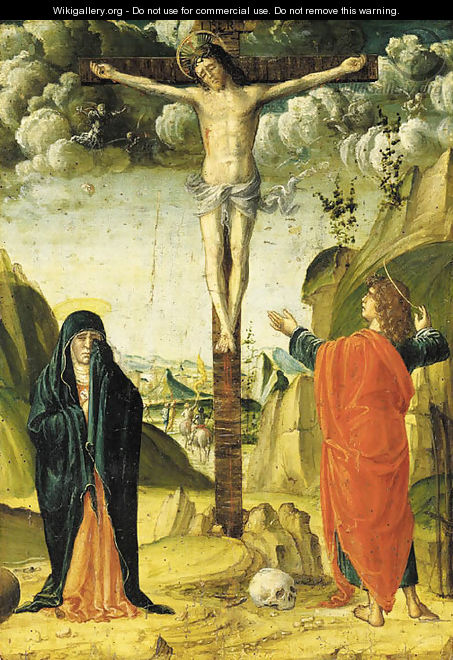 The Crucifixion with the Madonna and Saint John the Evangelist - Vincenzo Civerchio