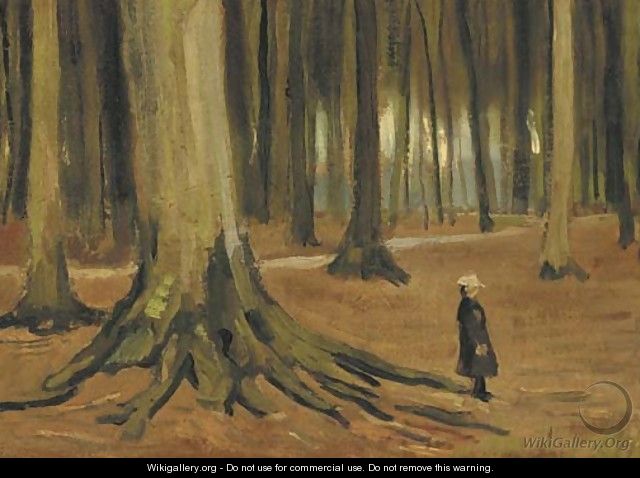 A Girl in a Wood - Vincent Van Gogh