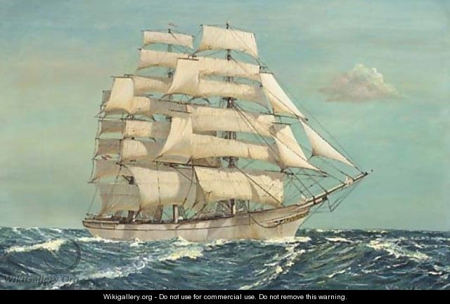 At full sail - Frederic William Burton