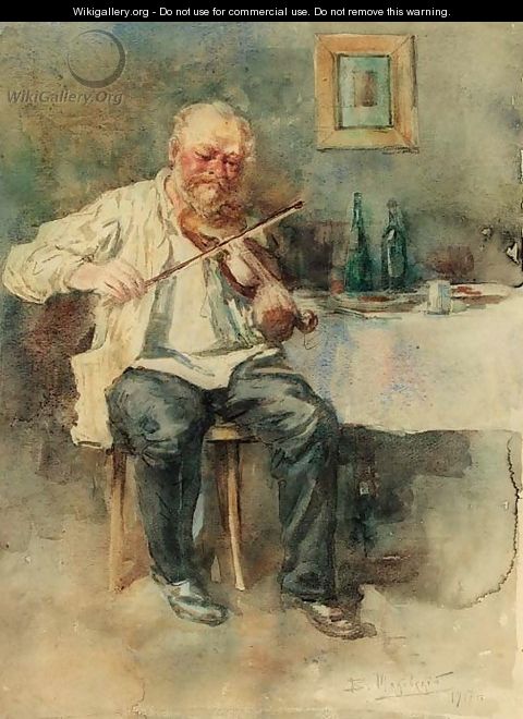 Portrait of a Violinist - Vladimir Egorovich Makovskii