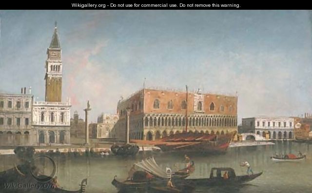 The Molo and the Piazetta, and the Palazzo Ducale, Venice - Venetian School