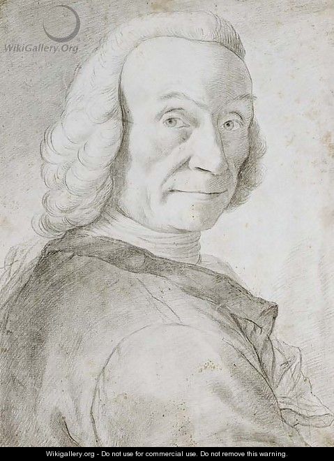 Portrait of a gentleman, bust-length, wearing a powdered wig - Venetian School