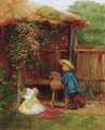 Playtime in the summerhouse - Victor-Gabriel Gilbert