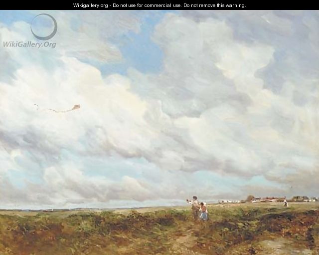 On the common, kite flying - Vickers Deville