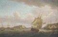 A merchantman and other vessels off Castle Cornet, Guernsey - Thomas Whitcombe