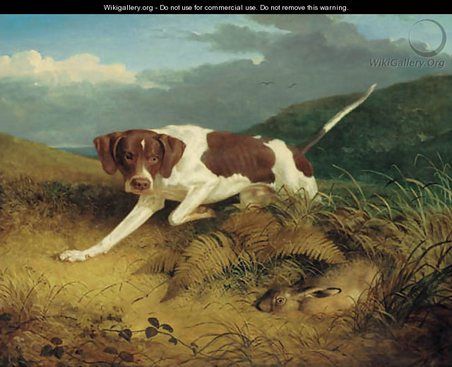 A pointer coming upon a hare - Thomas Woodward