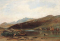 Figures on the shore of Loch Ranza, the Isle of Arran - Thomas Williams