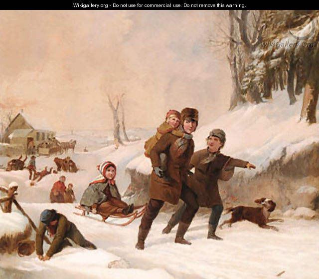 Playing in the Snow - Tompkins Harrison Matteson