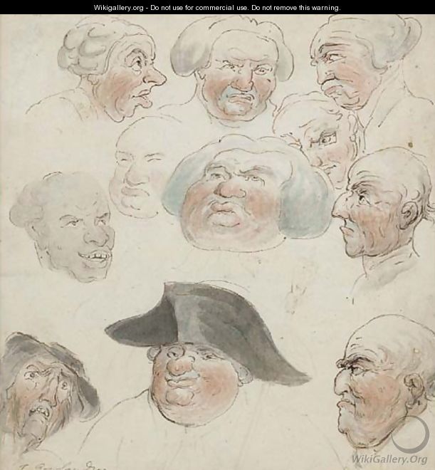 A group of 18th Century caricatures - Thomas Rowlandson